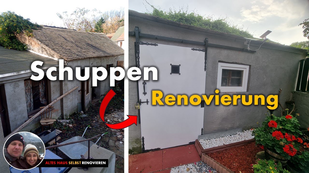 Schuppen Renovierung in unserem alten Haus in Deutschland.