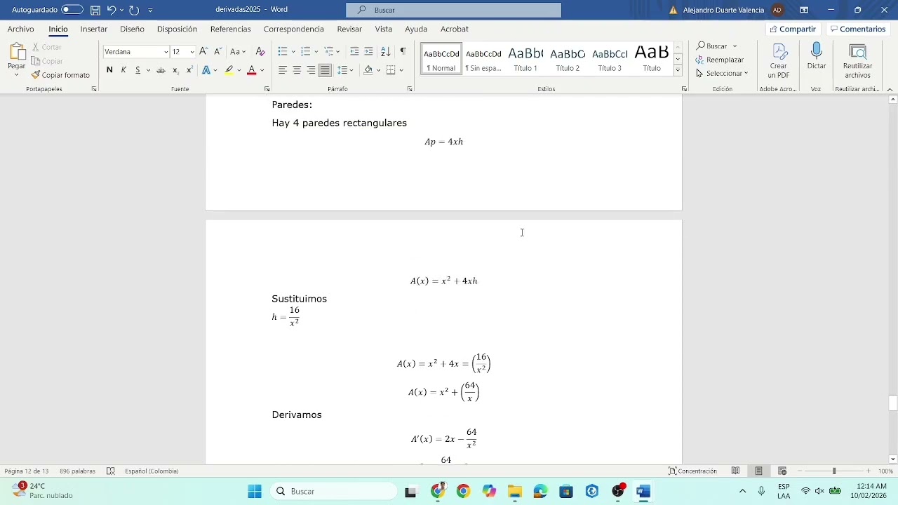 Ejercicio 5 calculo diferencial derivadas 