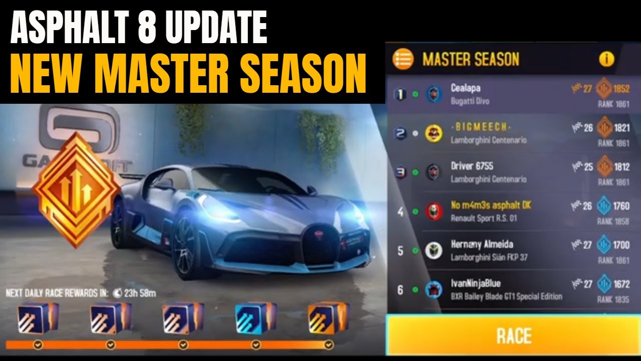 Asphalt 8 | New Master Season after last update