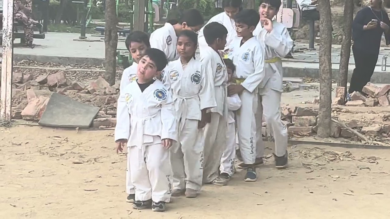 Little champ in tae kwon do high jump###