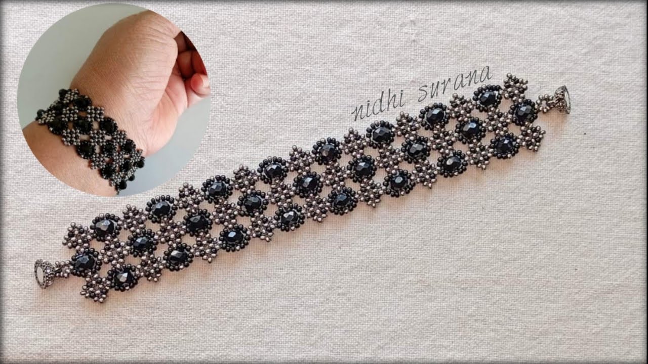 Stunning Black Crystal Bracelet ✨/Crystal Jewelry/ Pulsera Tutorial diy