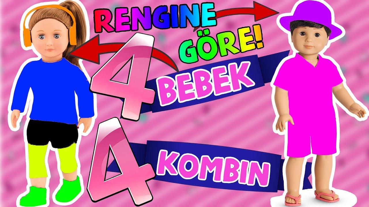Oyuncak Bebekler Rengine Göre Bayramlık Kombin Challenge Kıyafet Giydirme Oyunu Bidünya Oyuncak 🦄