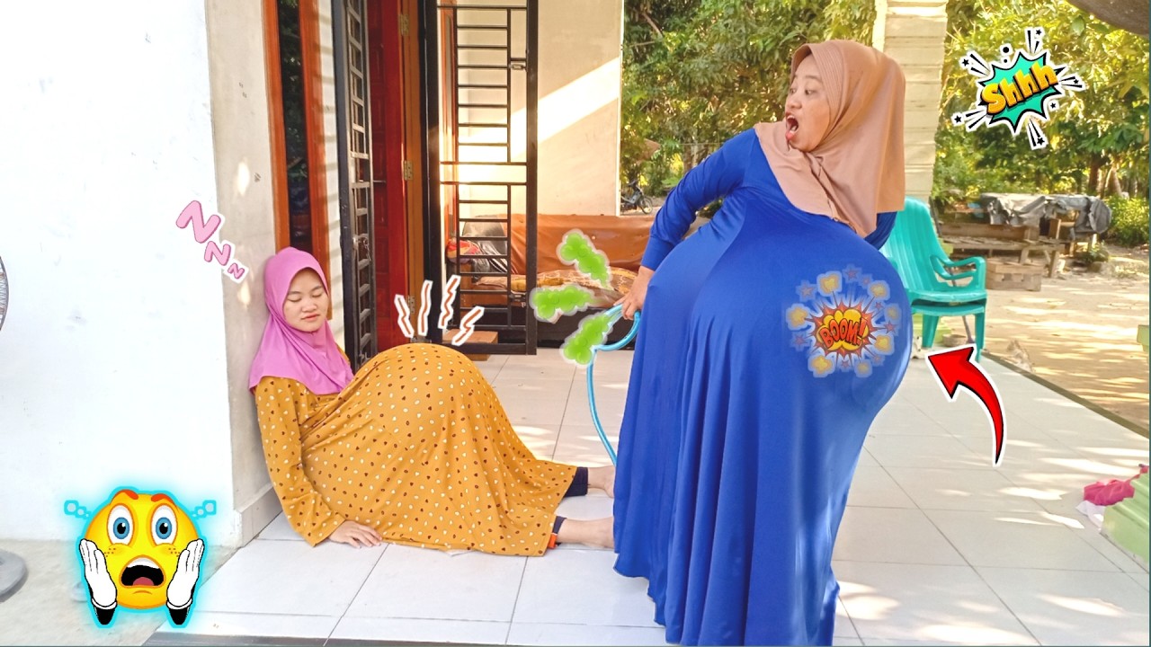 Drama Parodi,,!! Karena tertidur perut kakak di isi angin kentut ibu hamil perut jadi membesar