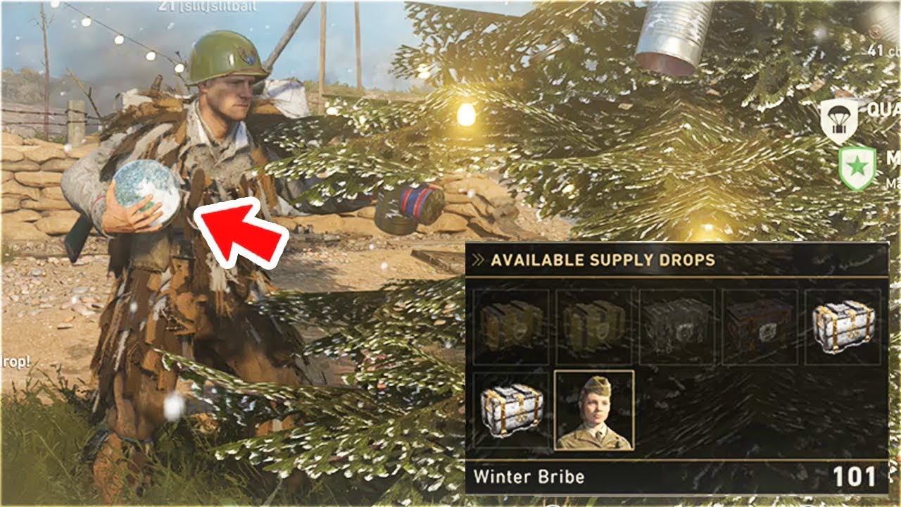 NEW WINTER DLC WEAPON BRIBE! UPDATE 1.07 WINTER SIEGE SUPPLY DROP UPDATE! (COD WW2 Holiday Update)