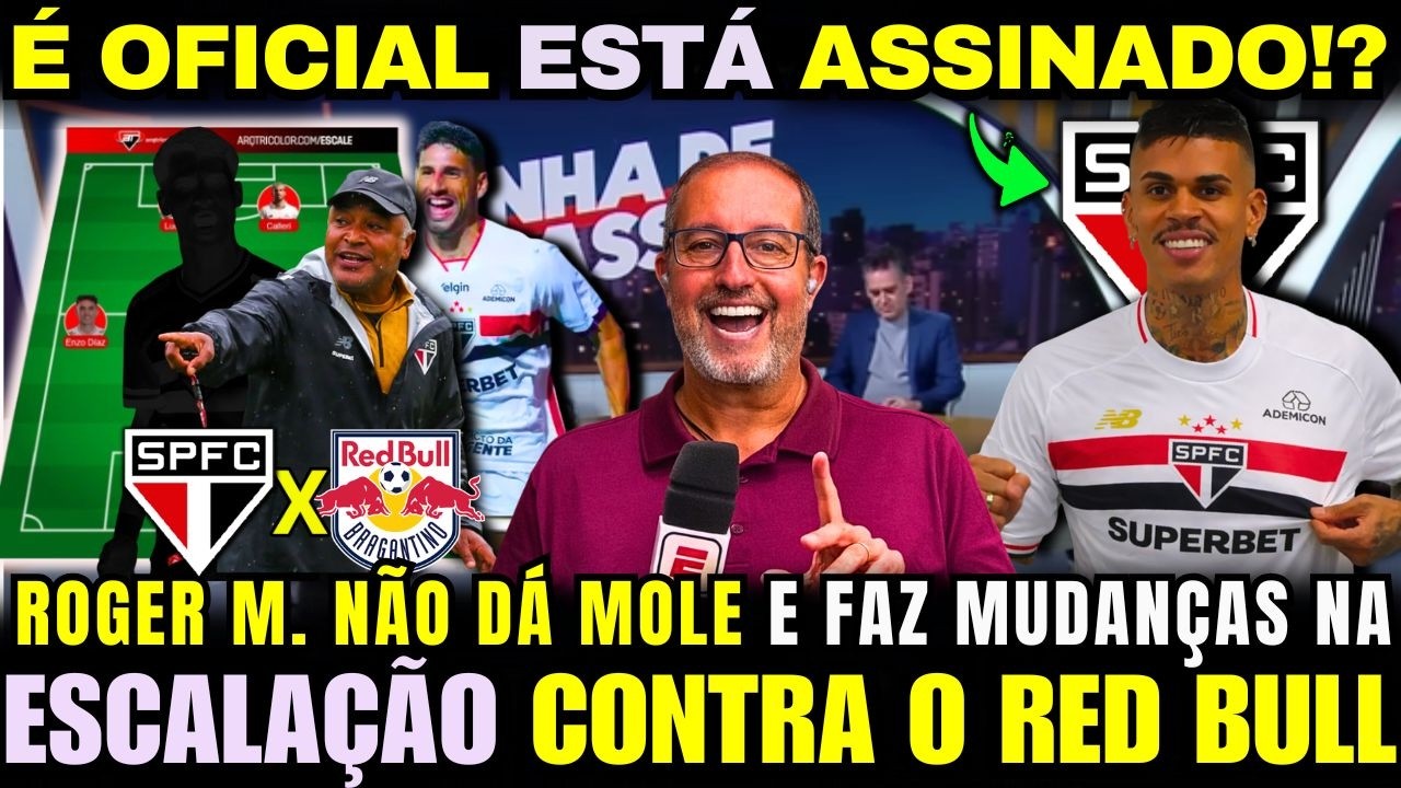 ROGER M. VEM COM NOVIDADES NA ESCALAÇÃO PARA SEGUIR NA LIDERANÇA! NEGÓCIO ABSURDO ACONTECE NO SPFC!