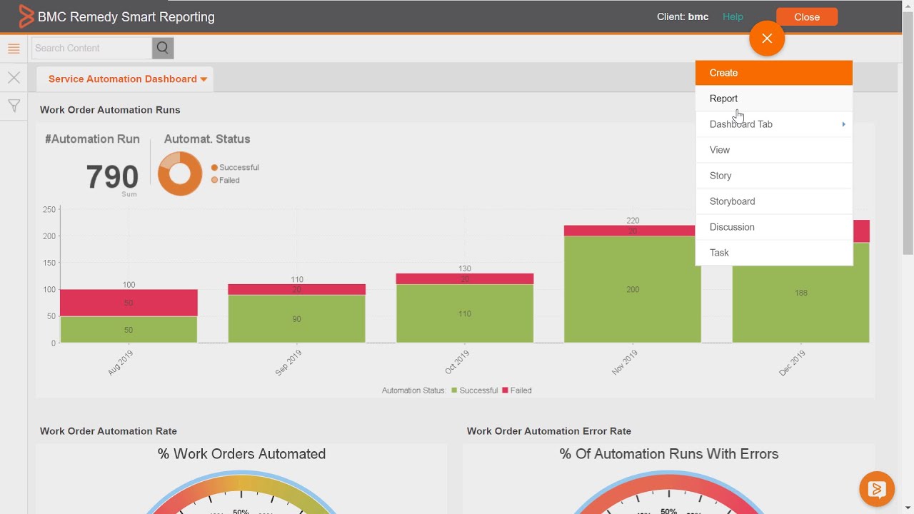 Remedy Smart Reporting: Creating a standard dashboard