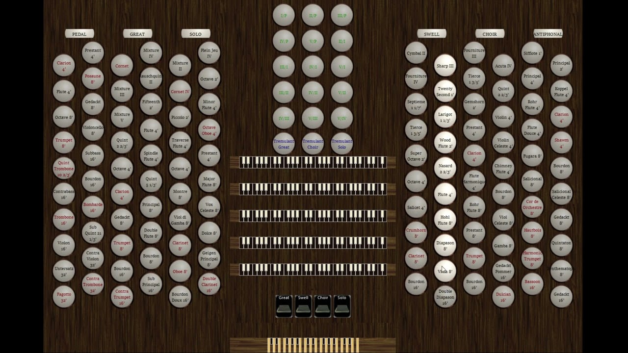 Custom Church Organ Virtual Stop Tour!