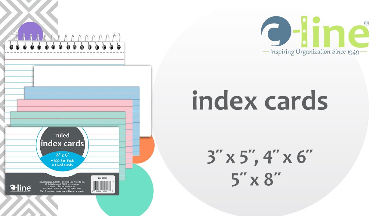 Index Cards - C-Line Products
