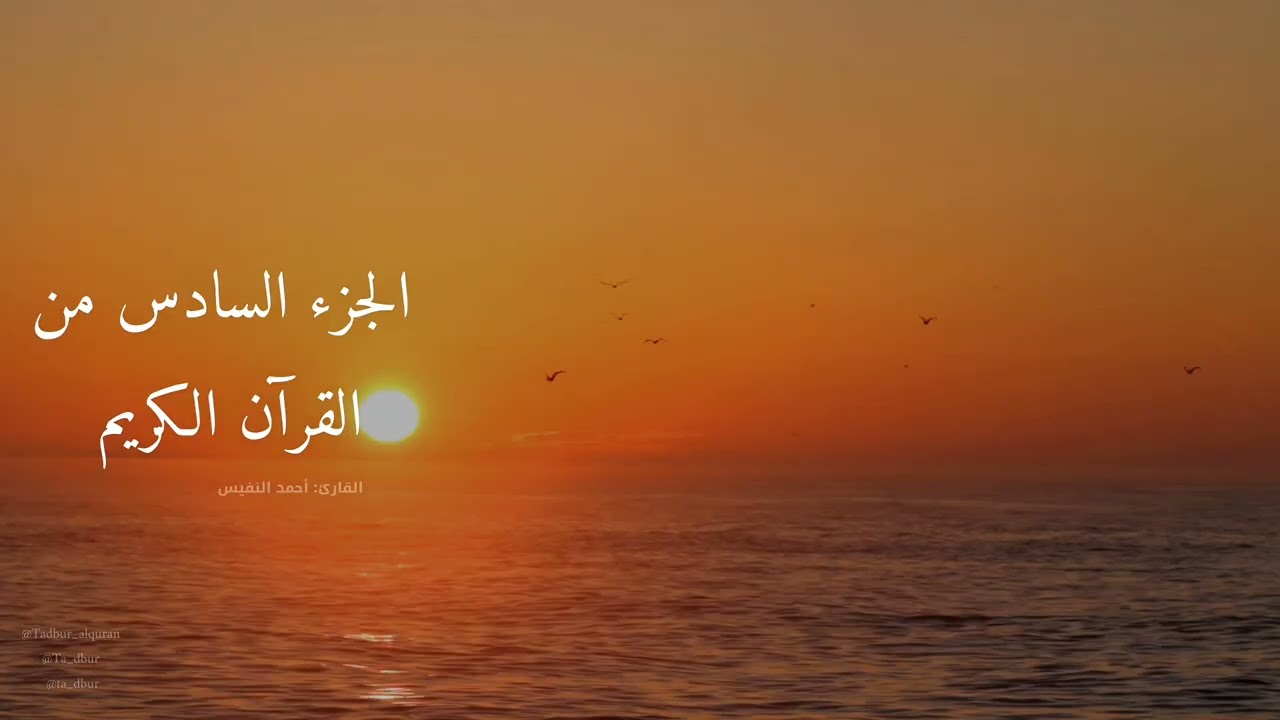 الجزء السادس من القرآن الكريم كامل | تلاوة احمد النفيس 