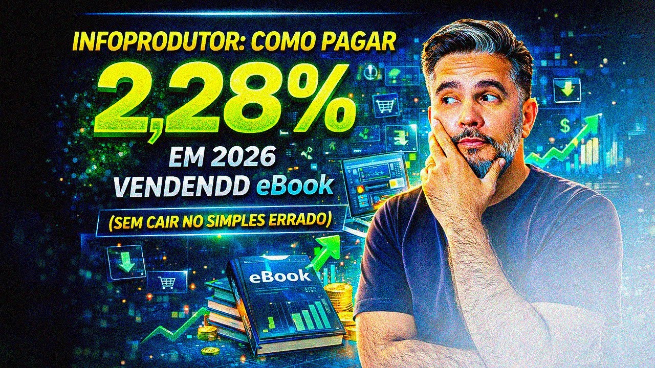 Infoprodutor: como pagar 2,28% em 2026 vendendo eBook (sem cair no Simples errado)