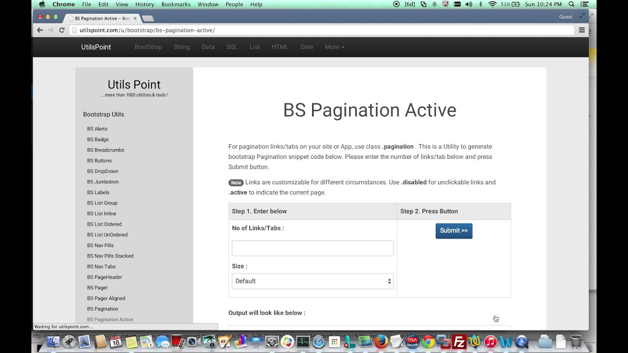 Bootstrap Pagination