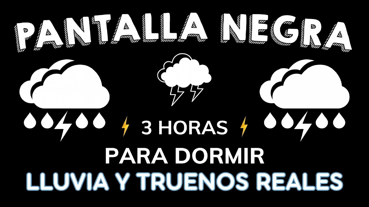 Lluvia y Truenos Se Van a Dormir 💧 Escuche el Sonido de Lluvia y Truenos Fuertes por la Noche #3