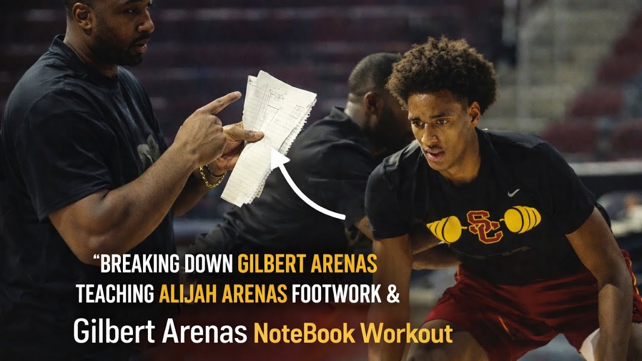 Gilbert Arena working out son Alijah Arenas at USC prepping for return to play 