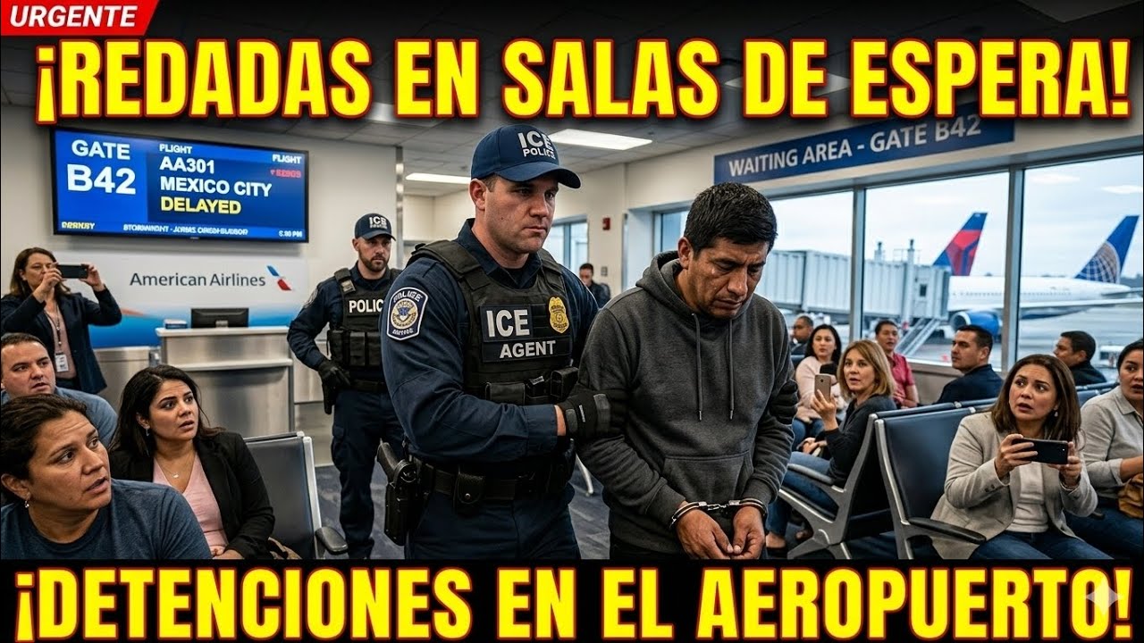 &iexcl;REDADAS MASIVAS en Aeropuertos de EE.UU.! Cientos de Migrantes Detenidos por ICE