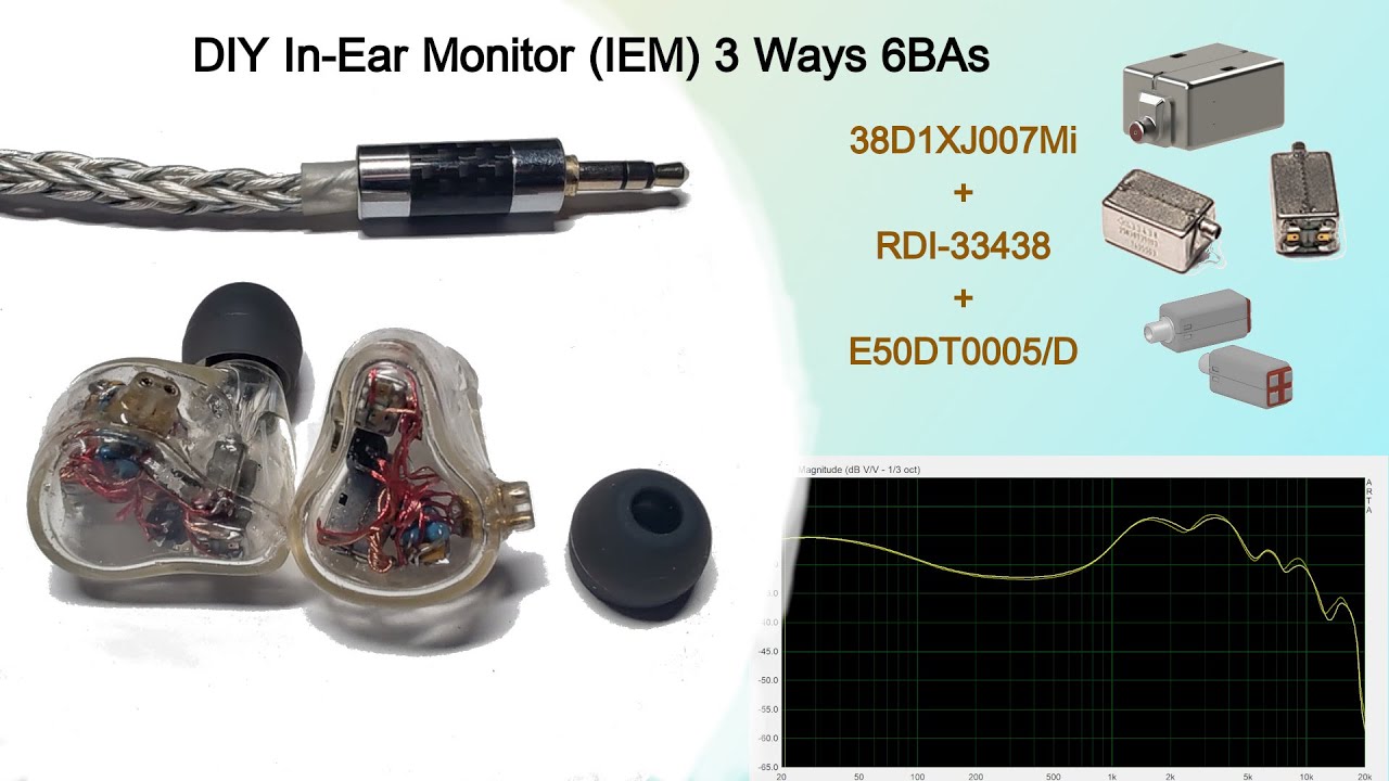 DIY In-Ear Monitor (IEM) 3 Ways 6 Balanced Armature Drivers