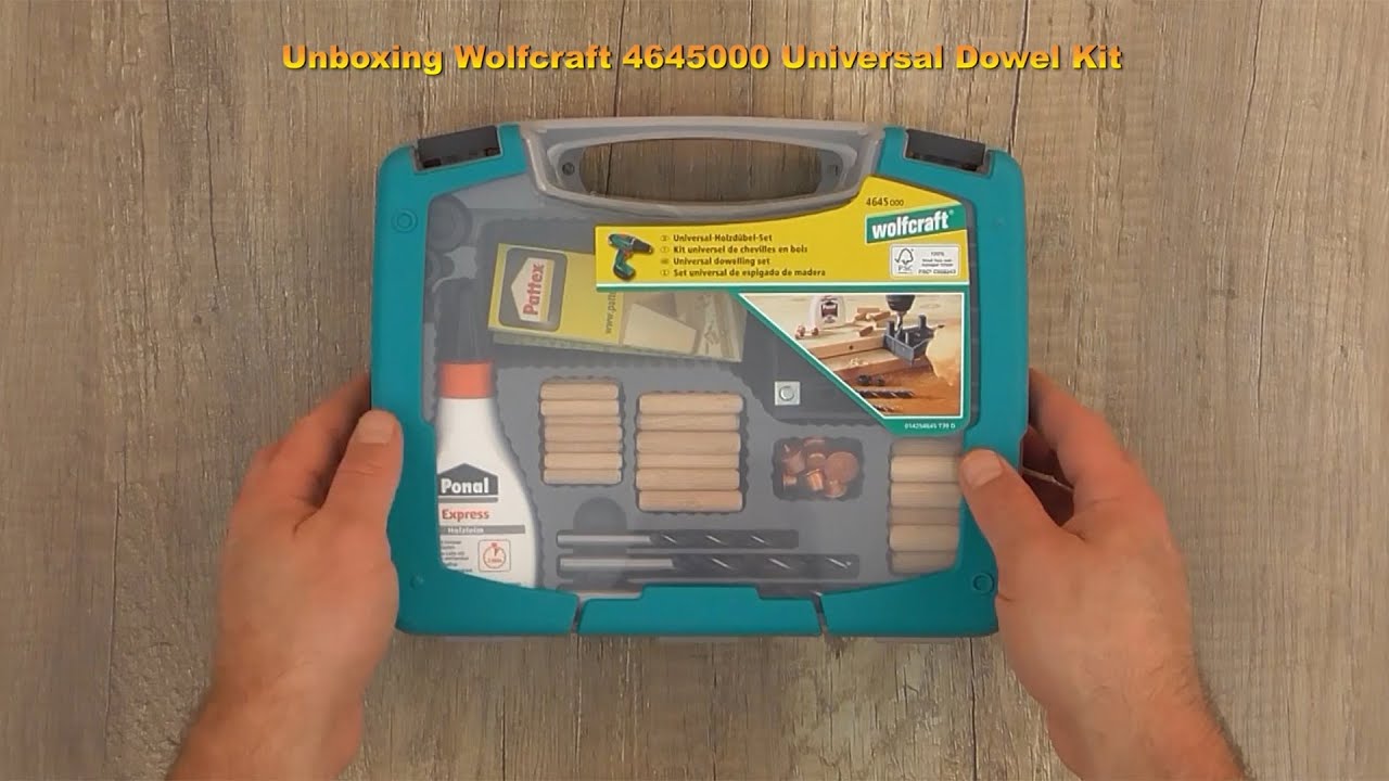 Unboxing Wolfcraft 4645000 Universal Dowel Kit - Bob The Tool Man