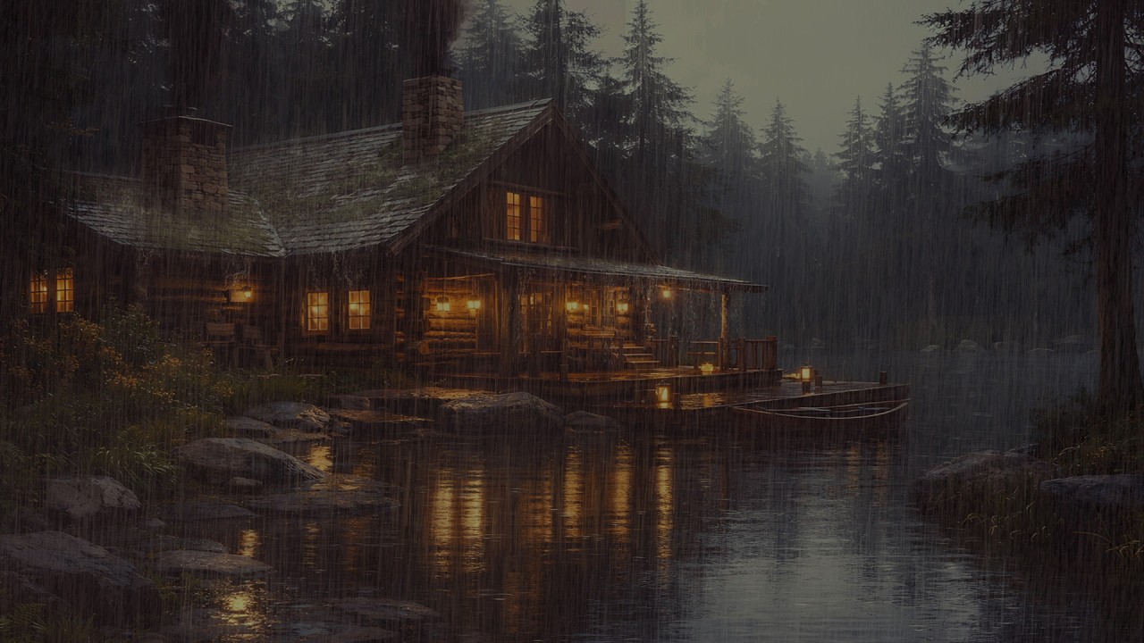Midnight Rainstorm in the Deep Forest 🌩️ Soothing Rain & Thunder for Sleep