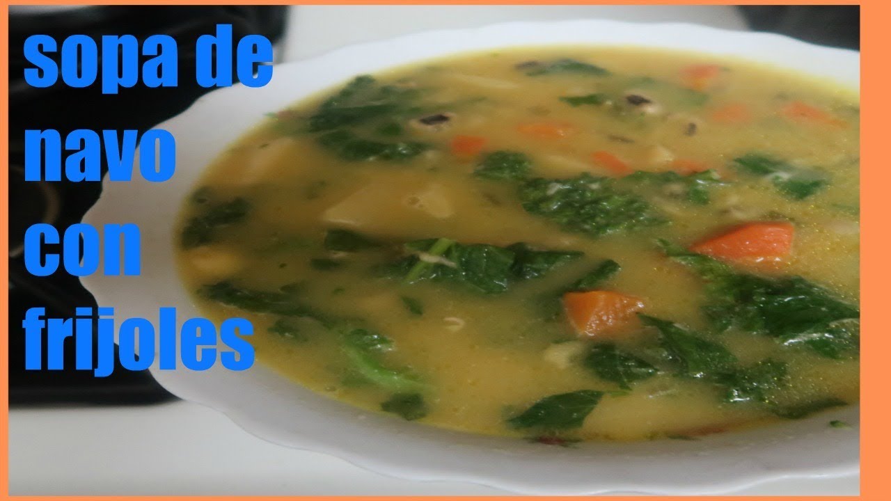 sopa de navo con frijoles (ecuatoriano)