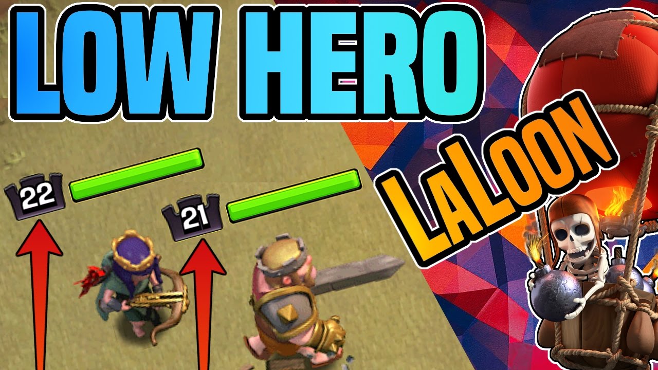 Clash of Clans | LALOON WITH LOW LEVEL HEROES and TH9 GOBOWI ATTACK STRATEGY