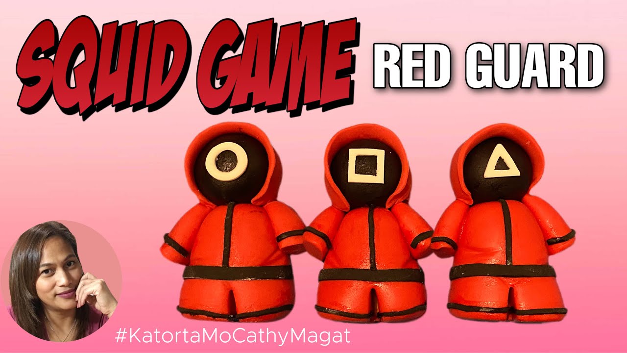 SQUID GAME RED GUARD cake toppers | fondant toppers