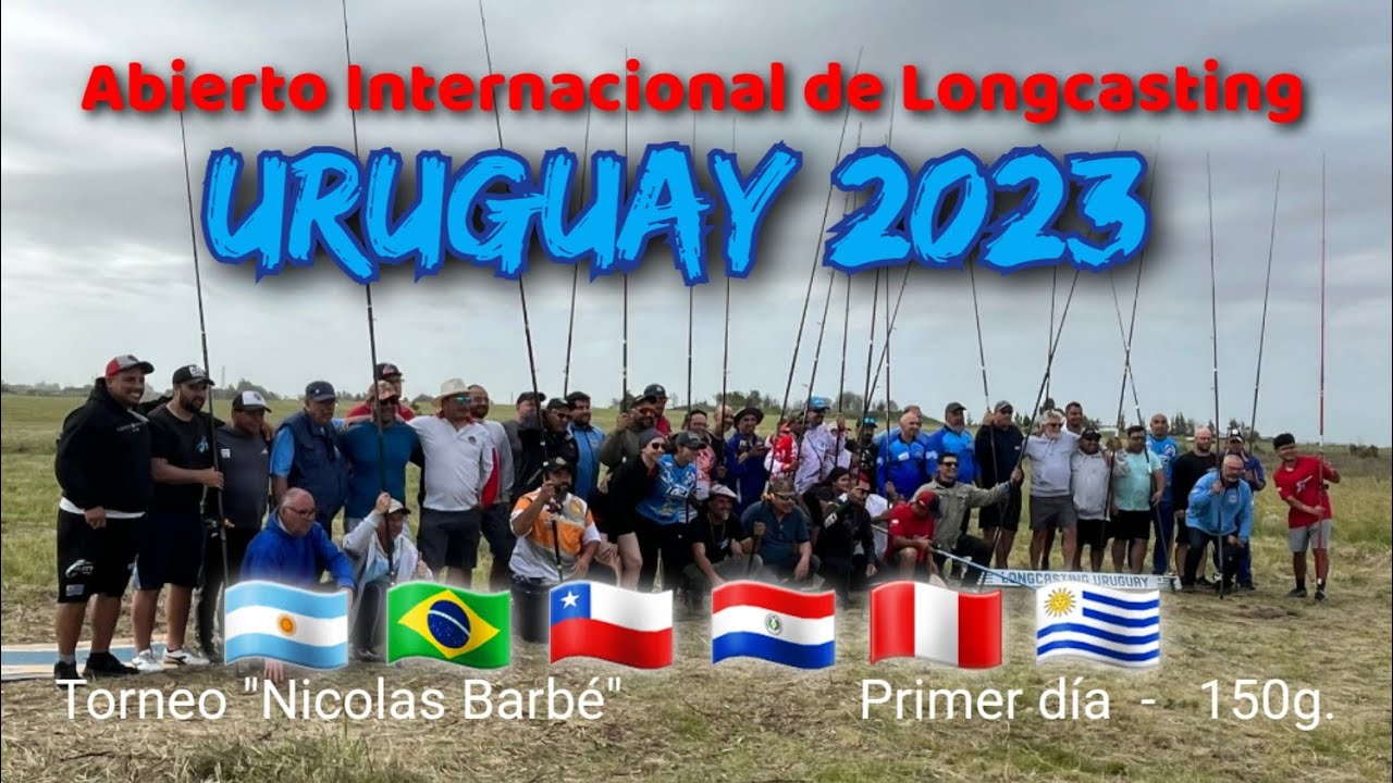Campeonato abierto internacional de Longcasting Uruguay 2023. 1er dia. 150g. 11/11/2023