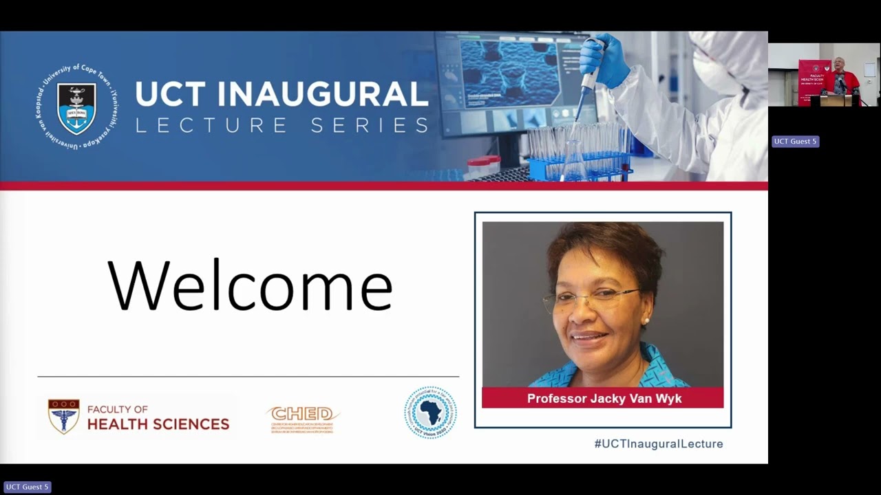 UCT Inaugural Lecture | Professor Jacky Van Wyk | 29 May 2025