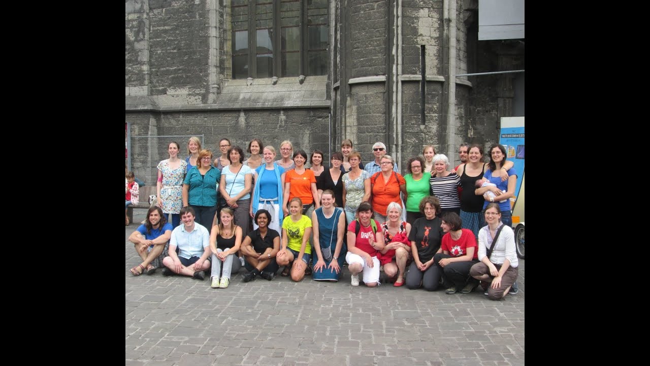 Flashmob van DanseriDoe en Goe Folk op de korenmarkt in Gent