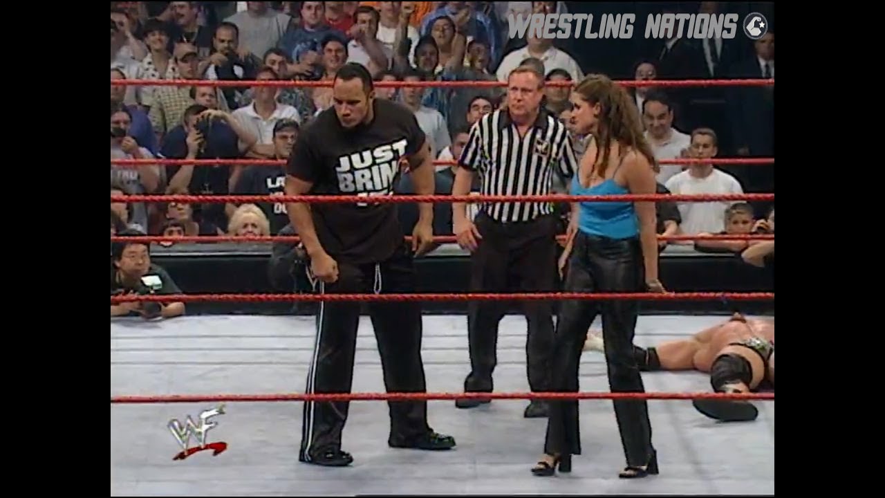 Stephanie McMahon Slapped The FInal Boss The Rock