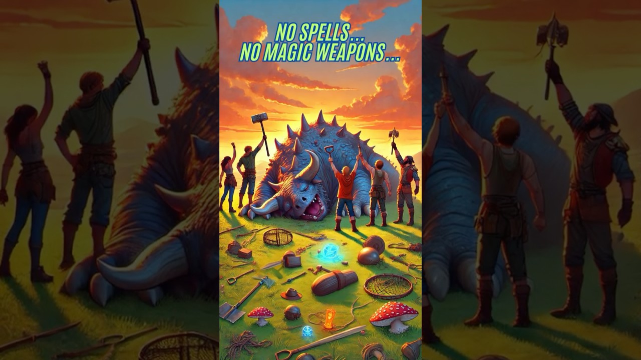 How Level 1 Adventurers Can Beat the Tarrasque Using Only Tools! #dnd #youtubeshorts #shorts