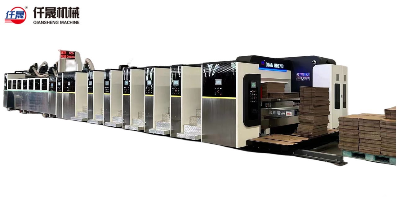 FFG High Definition Flexo Printer Slotter Rotary Die Cutter Folder Gluer Inline Working In Client
