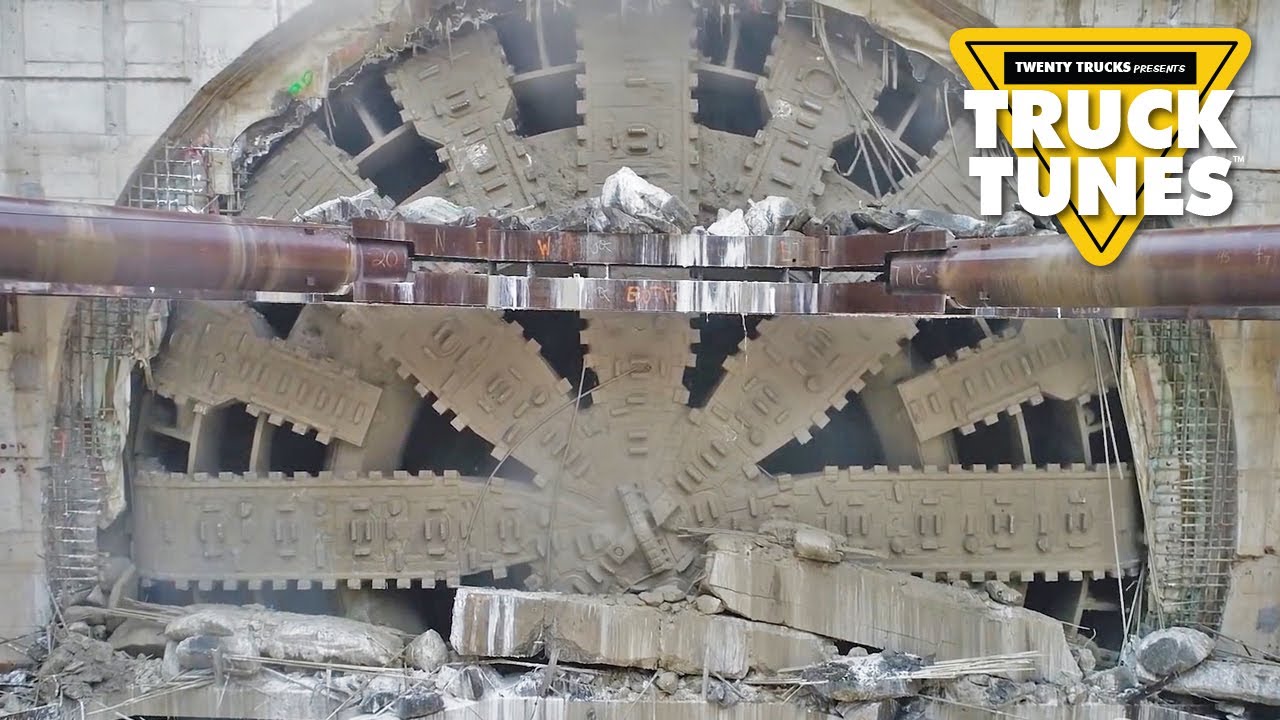 Tunnel Boring Machine for Children | Truck Tunes for Kids | Twenty Trucks Channel | Big Bertha