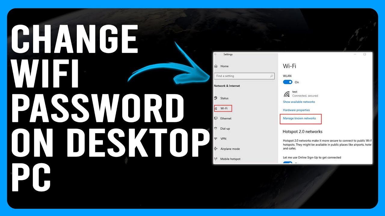 How To Change Wifi Password On Desktop PC (How To Find And Change Wifi Password On Desktop PC)