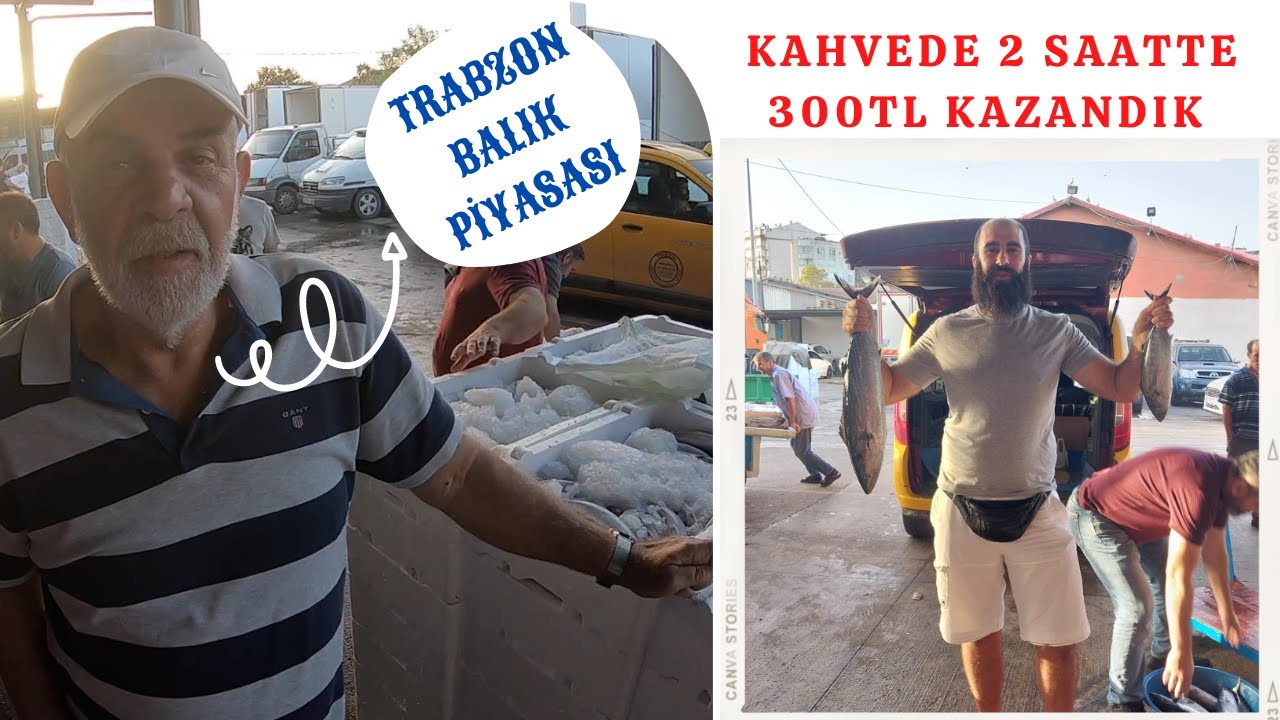 TRABZON BALIK MEZATINA GİTTİK 2022 BALIK FİYATLARI / 2 SAATTE ÇAY İÇEREK 300 TL KAZANDIK