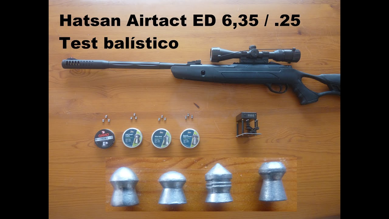 Test cronógrofo balístico rifle 6,35 chrony test