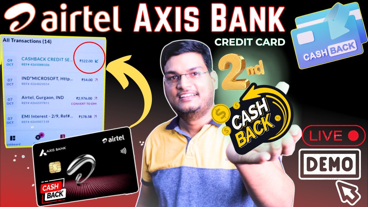 Airtel Axis Bank Credit Card -25% Cashback, How to Get Cash Back, Creditcard Cashback Live Demo