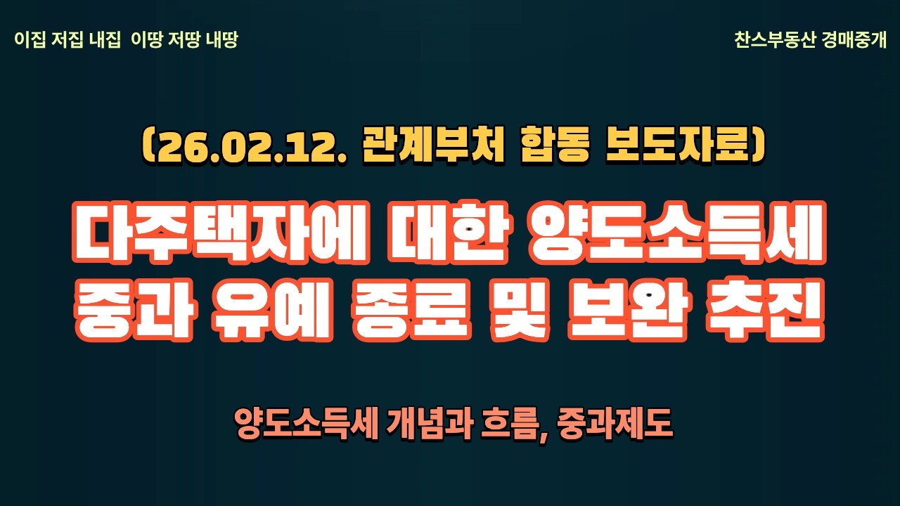 다주택자에 대한 양도소득세 중과유예 종료?