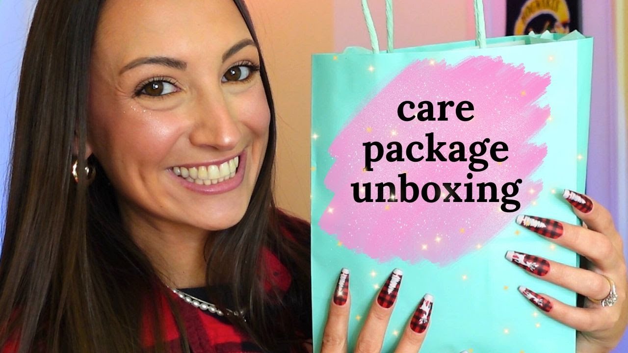 ASMR Care Package Unboxing 💌 (crinkles, fabric sounds & tapping)