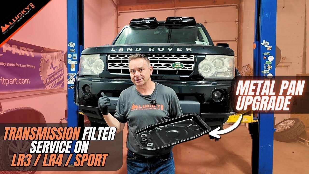 Как установить металлический поддон трансмиссионного фильтра на Land Rover LR3 LR4 Sport | Lucky8