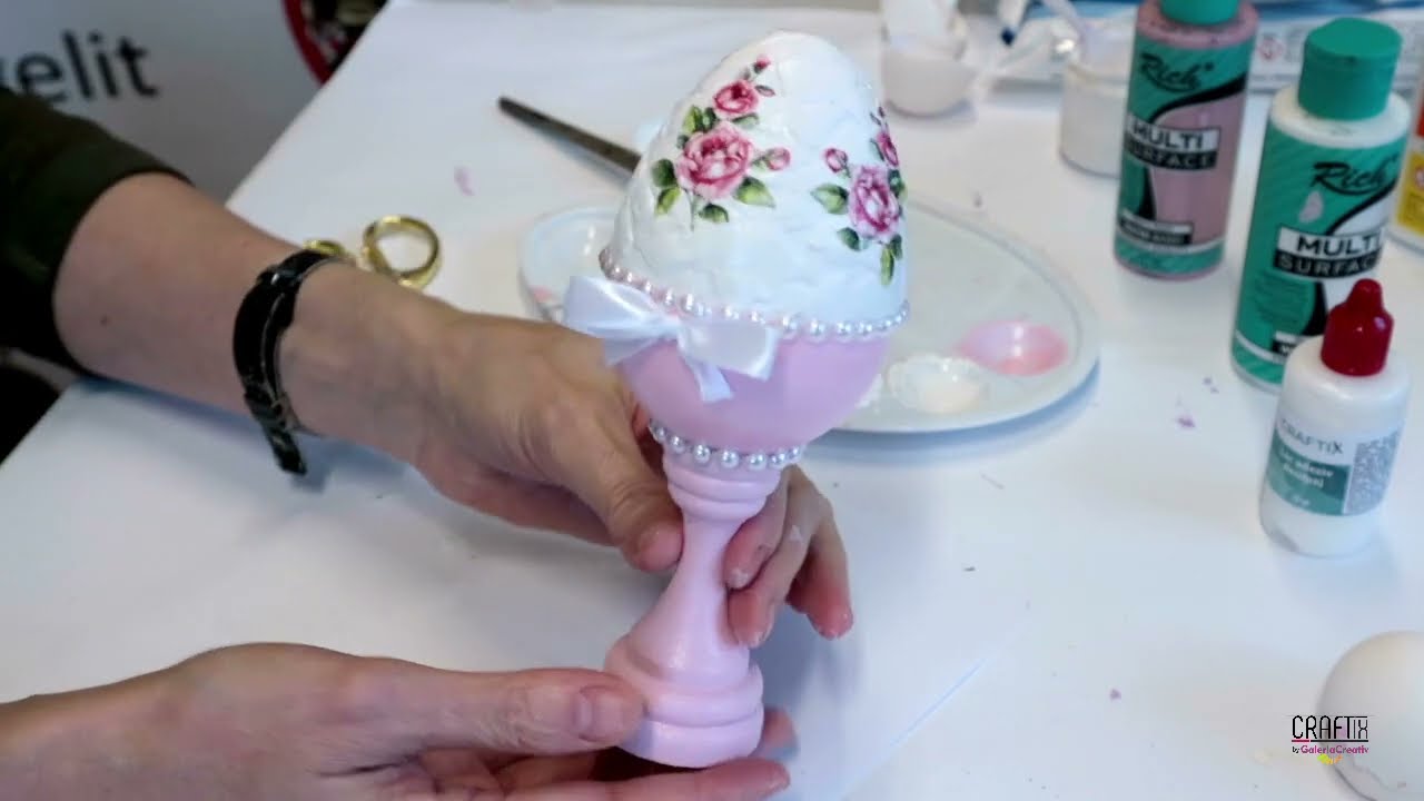 Decorațiune de Paște ∣ Ou din polistiren ∣ Tehnica Șervețelului