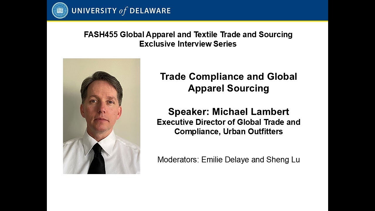 FASH455 interview with Michael Lambert about Trade Compliance and Global Apparel Sourcing