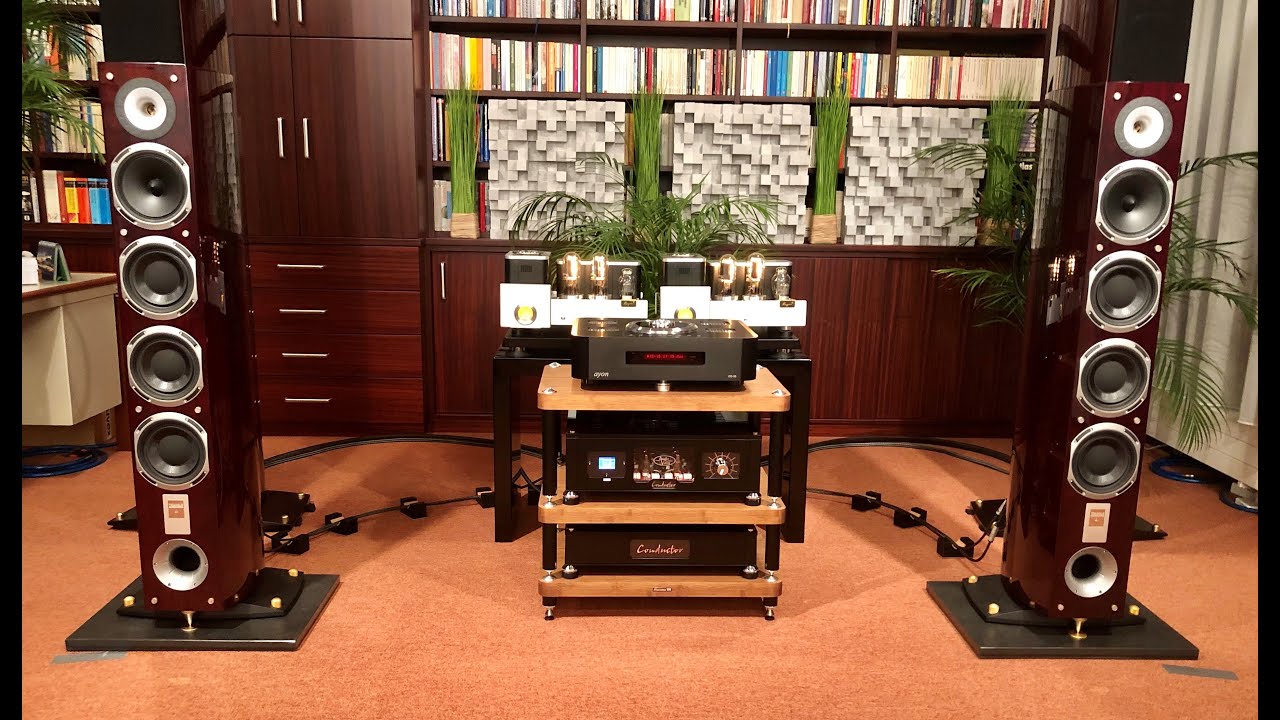 Triangle Magellan Quatuor SW2 Speakers with Cayin 9088D and Audiovalve Conductor