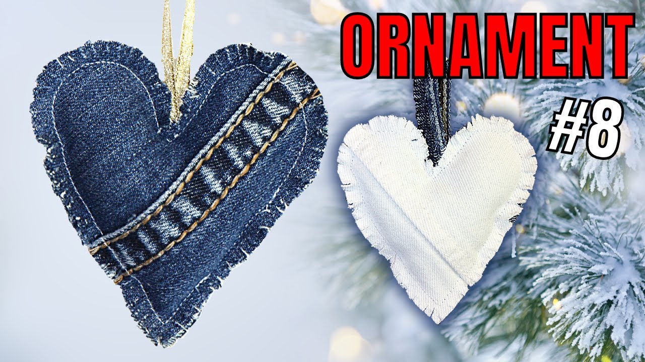 Jean Heart Ornament Tutorial // DIY Christmas Ornaments // Scrap Denim Project