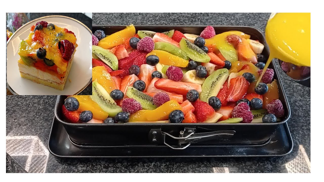 Délicieux gâteau dessert aux fruits (كيك رائع بالفواكه)
