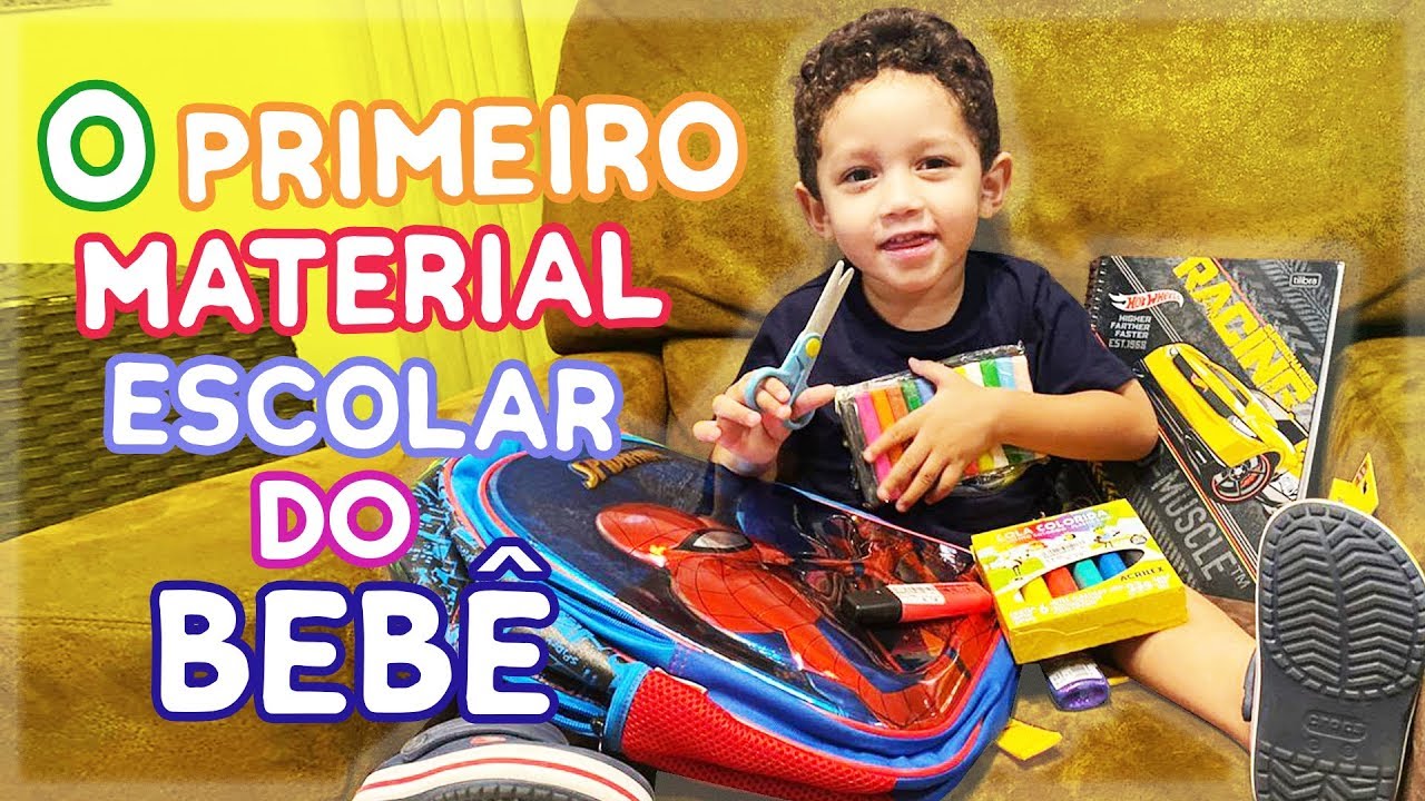 O PRIMEIRO MATERIAL ESCOLAR DO BEBÊ