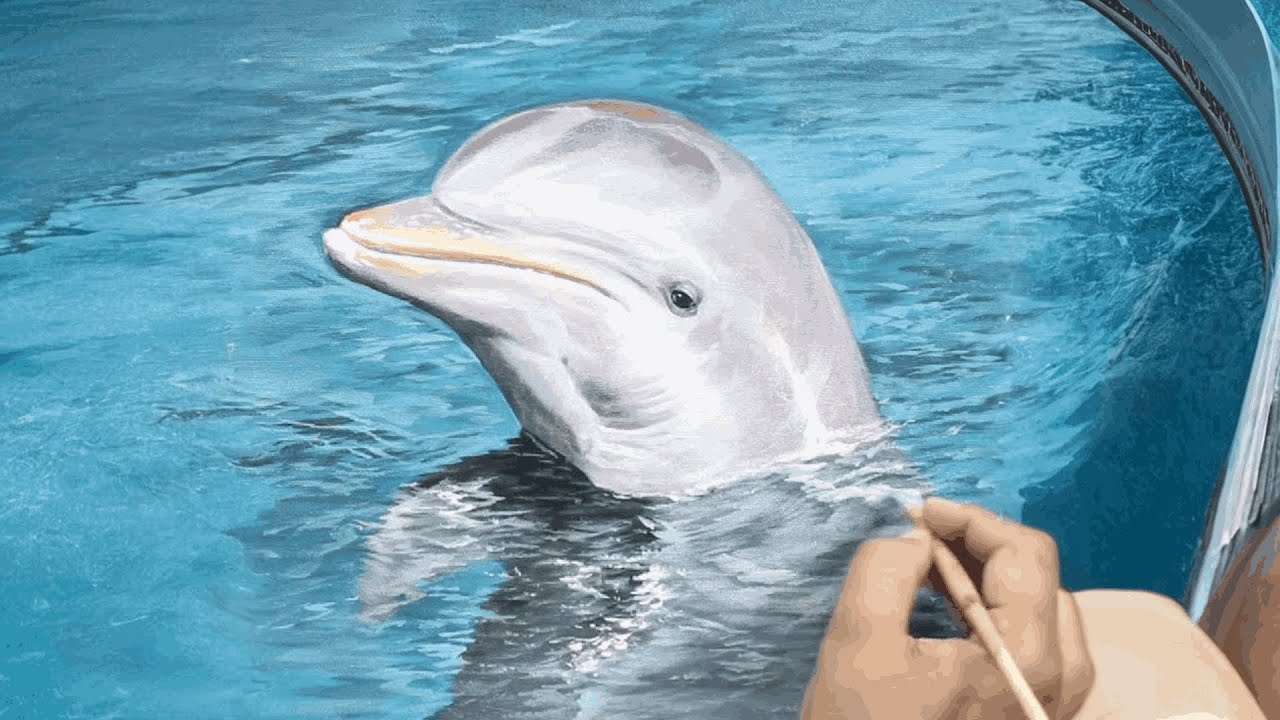 You Won't Believe This Dolphin is a Painting! 🐬🎨 [MUST SEE]