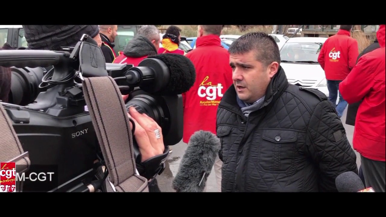 Mobilisation de la sid&eacute;rurgie &agrave; Fos sur mer, le 16 mars 2018