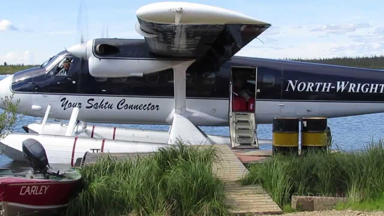 Twin Otter on floats departs