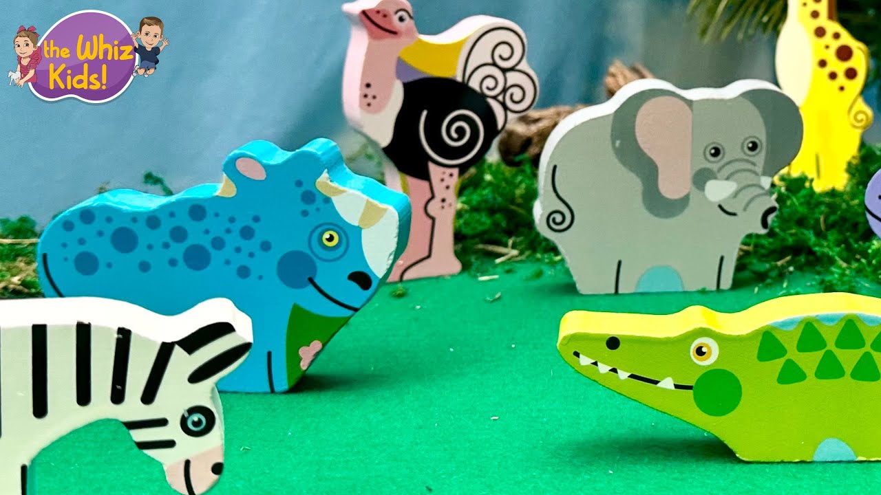 Best Preschool Safari Animal and Color Learning Video - Fun Activity Puzzle for Toddlers and Kids