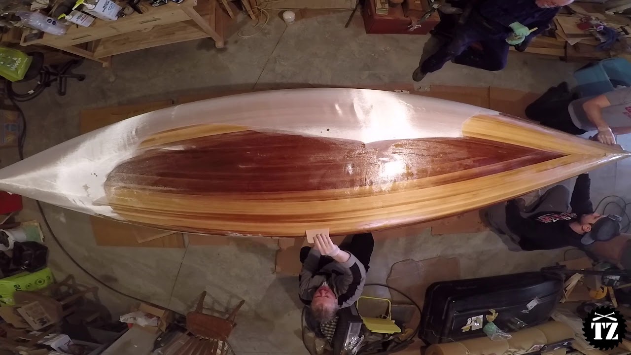 Cedar Strip Canoe: Applying Fiberglass and Epoxy