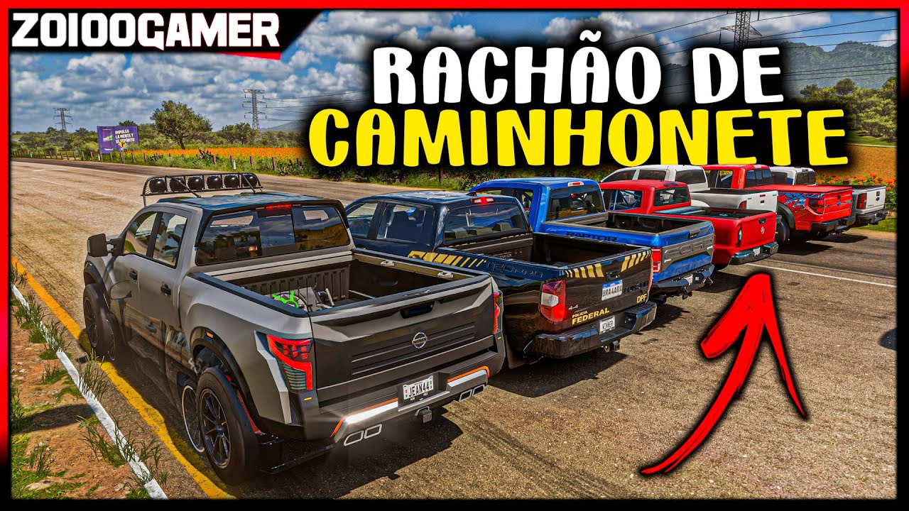 RACHÃO NA RODOVIA SÓ DE CAMINHONETE V12 BITURBO - FORZA HORIZON 5
